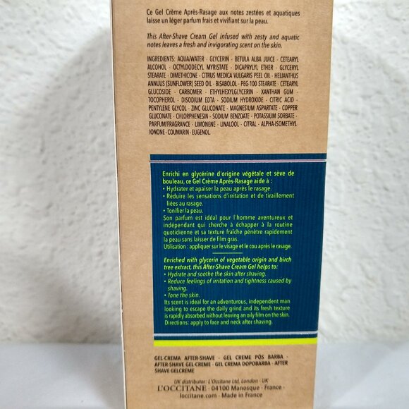 L'Occitane Cap Cedrat After-Shave Cream Gel 75ml NIB - Picture 4 of 5